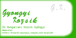 gyongyi kozsik business card
